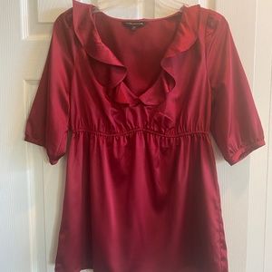 Express Design Studio Red Empire Blouse